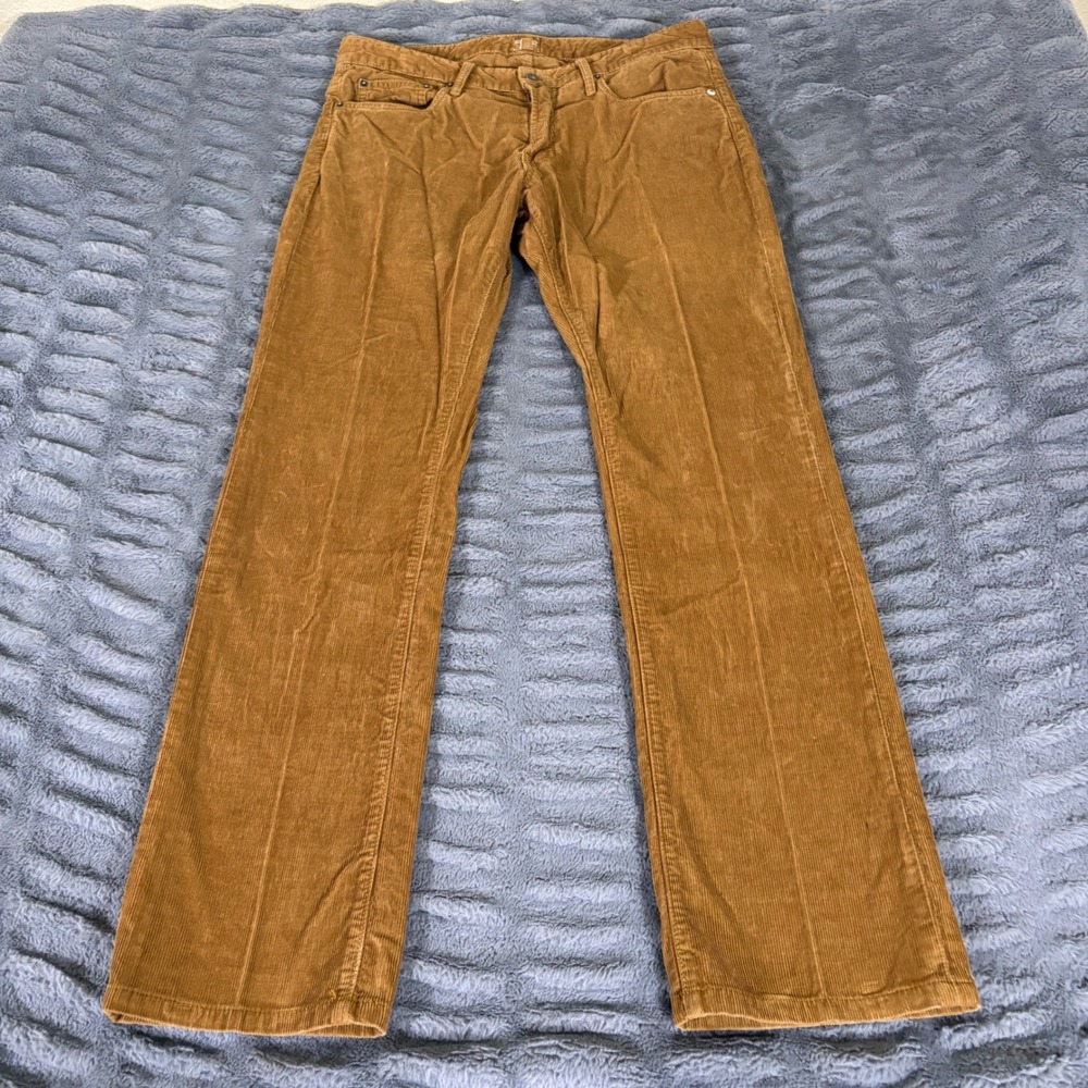 Bonobos Washed Cords Straight Fit Pants Brown Corduroy Mens 32x30 Made in USA